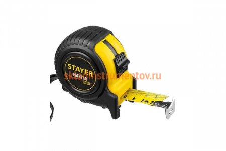 Рулетка Stayer MASTER 5м / 19мм в ударостойком обрезиненном корпусе 34025-05_z01