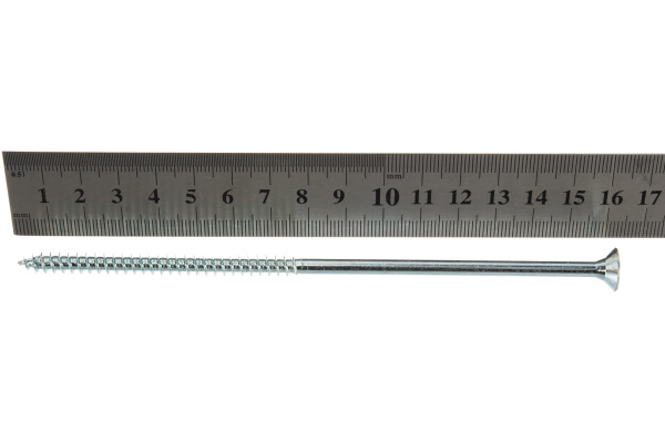 Универсальные шурупы для дерева, ДСП, ДВП Зубр оцинкованные, PZ, 6,0x160мм, ТФ3, 65 штук 4-300373-60-160