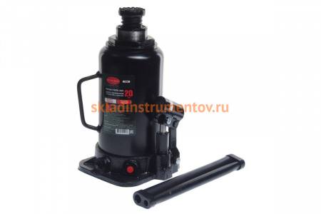 Гидравлический бутылочный домкрат с клапаном ROCKFORCE 20т выс.подъема 242-452мм/2 RF-T92004