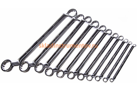 Набор накидных ключей глубокого смещения 11шт Sata 08023