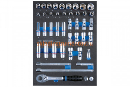 Набор торцевых головок с принадлежностями (3/8", ложемент, 44 предмета) KING TONY 9-3544MRV