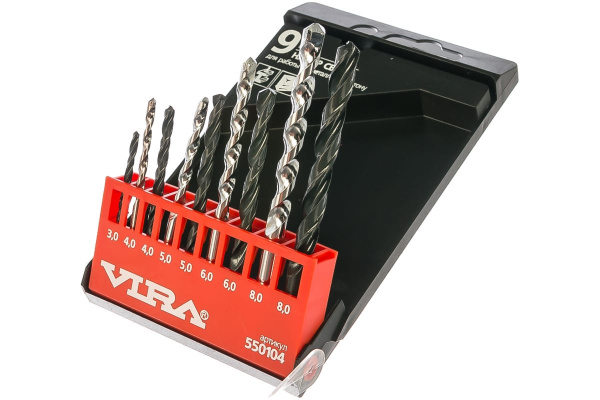 Набор сверл по металлу и камню (9 шт) Vira 550104