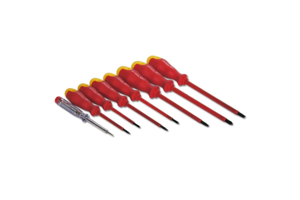 Набор диэлектрических отверток 1000 В SANTOOL CrV из 7 предметов и индикатора 031409-009