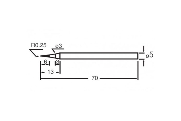 Жало конус 0.25 мм для паяльника 8PK-S120-30W (40W) ProsKit SI-S120T-5SB 00275275