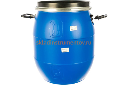 Бочка с крышкой на обруч ТАРА п/э, 48л, синяя 00228