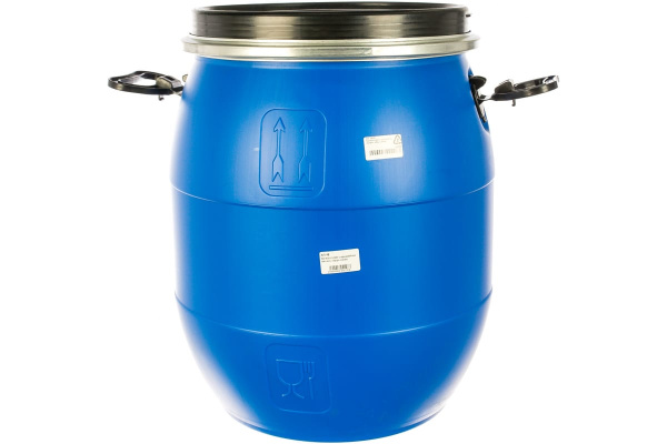 Бочка с крышкой на обруч ТАРА п/э, 48л, синяя 00228