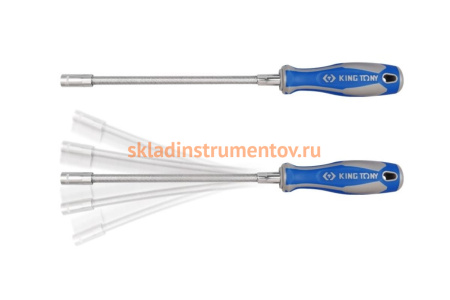Гибкая торцевая отвертка для хомутов, 6 мм, 300 мм KING TONY 1453-06