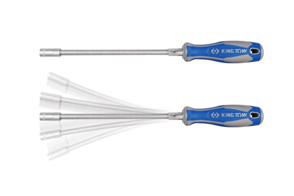 Гибкая торцевая отвертка для хомутов, 6 мм, 300 мм KING TONY 1453-06