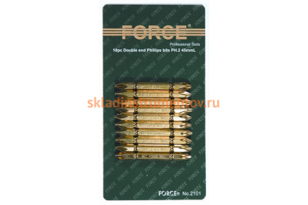 Набор бит РН2, 10 шт. FORCE 2101
