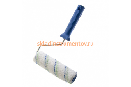 Валик Сибртех Водные краски, 180 мм, ворс 12мм, D - 36 мм, D ручки - 6 мм, полиэстер 80192