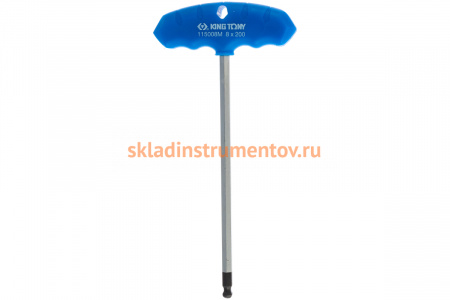 Т-образный шестигранник KING TONY 8 мм, 120,0 х 240,0 мм, с шаровым окончанием 115008MR