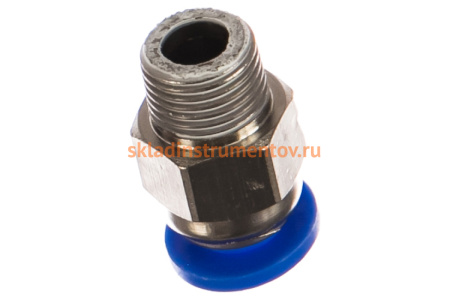 Фитинг для пластиковых трубок (6 мм; 1/8М) ROCKFORCE RF-SPC06-01