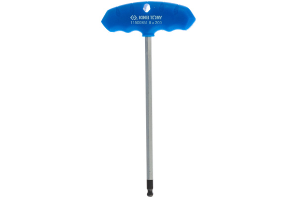 Т-образный шестигранник KING TONY 8 мм, 120,0 х 240,0 мм, с шаровым окончанием 115008MR