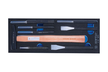 Набор зубил, выколоток, кернеров с молотком, ложемент, 8шт KING TONY 9-90118PRV