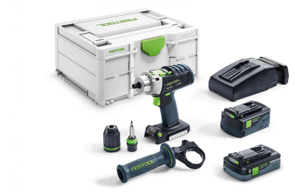 Ударная аккумуляторная дрель-шуруповерт FESTOOL PDC 18/4 5,2/4,0-Plus 576467