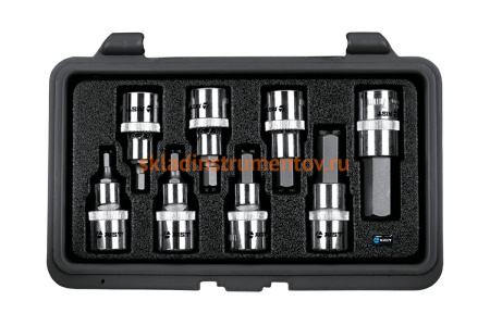 Набор головок-бит 1/2", HEX, 8 шт. AIST 409808H 00-00003985
