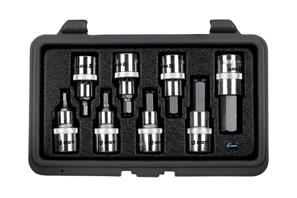 Набор головок-бит 1/2", HEX, 8 шт. AIST 409808H 00-00003985