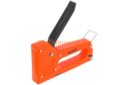 Мебельный пластиковый степлер со скобами 100 шт, тип скобы 53, 4-8 мм SPARTA 42001