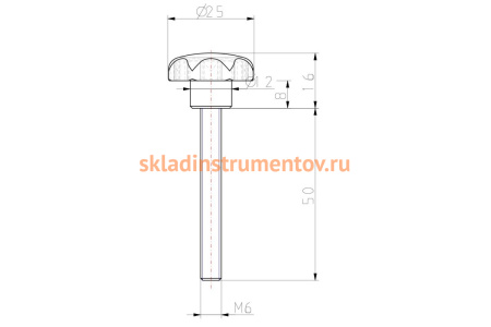 Звездообразная рукоятка KIPP K0155.406X50