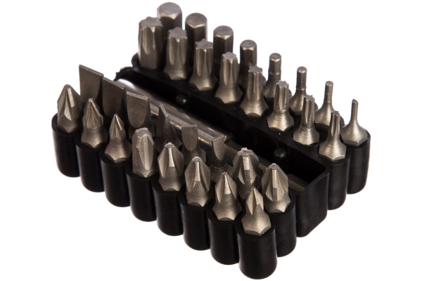 Биты Cr-V, с магнитным адаптером, в ударопрочном держателе, 33 предмета STAYER 26085-H33