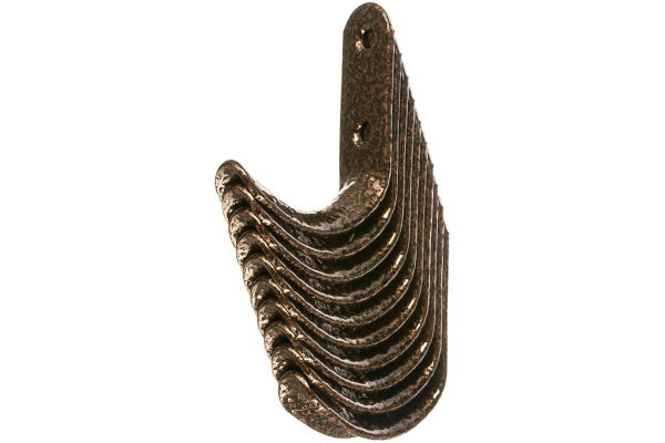 Крючок-вешалка СИБРТЕХ№7, антик медь, 10шт. 91599