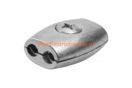 Зажим троса Бочонок ЗУБР 6мм 2 шт 304456-06 Зажим троса Бочонок ЗУБР 6мм 2 шт 304456-06