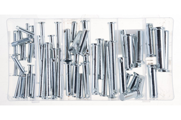 Набор штифтов с головкой и отверстием под шплинт СИБРТЕХ 60 предметов 47612
