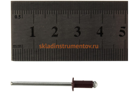 Заклепки RAL 3005 (3.2х8 мм; красное вино) 50 шт. MATRIX 40678