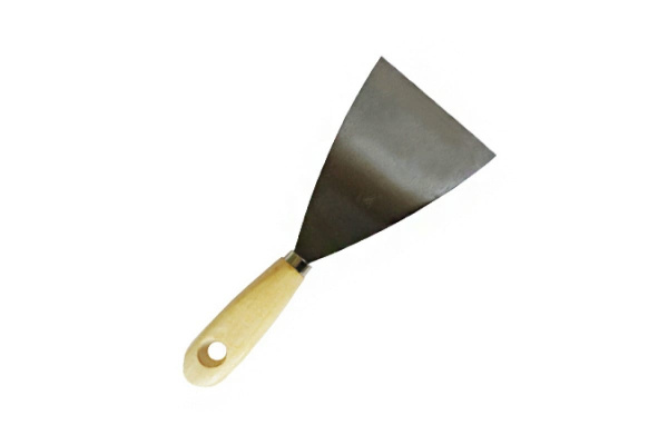 Стальной шпатель с деревянной ручкой КЕДР 120 мм 038-0120 26200