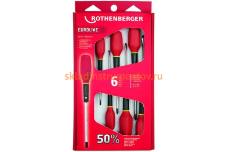 Универсальный набор отверток 6шт Rothenberger 73570