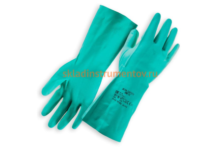 Нитриловые химически стойкие перчатки Jeta Safety размер 9/L JN711-L