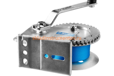 Ручная барабанная лебедка Зубр ПРОФЕССИОНАЛ ленточная 0,5т 8м 43115-0.5