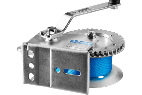 Ручная барабанная лебедка Зубр ПРОФЕССИОНАЛ ленточная 0,5т 8м 43115-0.5