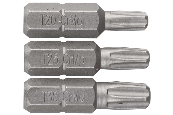 Набор бит "МАСТЕР" (1/4"; 25 мм; T20, T25, T30; 3 предмета) ЗУБР 26009-TORX-H3