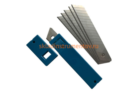 Лезвия сменные для резака (10 шт; 18х100 мм; толщина 0.5 мм; 14 сегментов; японская сталь SK5) РемоКолор 19-2-402