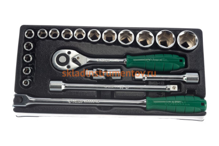 Набор торцевых головок (8-32 мм; 1/2") 20 предметов Hans TT-16F