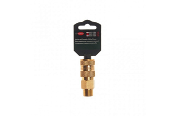 Быстроразъем пневматический с клапаном наружная резьба 3/8 в держателе ROCKFORCE RF-BSE1-3SM