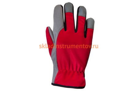 Трикотажные перчатки Jeta Safety Winter Motor с утепленной подкладкой, красный/белый JLE625-10/XL Трикотажные перчатки Jeta Safety Winter Motor с утепленной подкладкой, красный/белый JLE625-10/XL