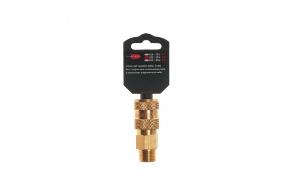 Быстроразъем пневматический с клапаном наружная резьба 3/8 в держателе ROCKFORCE RF-BSE1-3SM