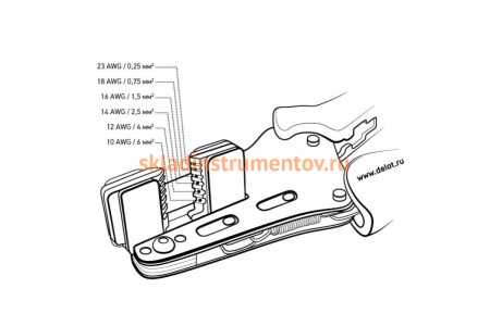Клещи для снятия изоляции автоматические Дело Техники 190 мм 419590