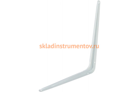 Угловой кронштейн с ребром СИБРТЕХ 300х350 мм белый 94018