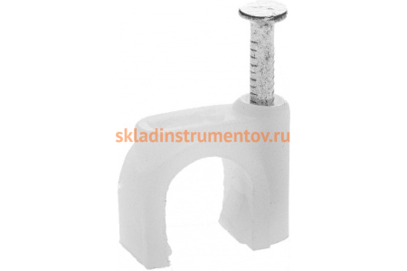 Круглая скоба STAYER с оцинкованным гвоздем для крепления кабеля 5 мм 100 шт. 4510-05