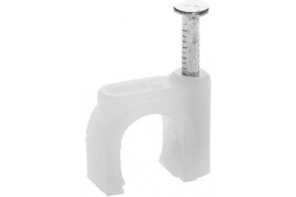 Круглая скоба STAYER с оцинкованным гвоздем для крепления кабеля 5 мм 100 шт. 4510-05