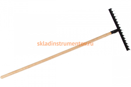 Витые грабли СИБРТЕХ 16 зубьев, 420 мм, с черенком 61763