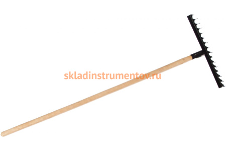 Витые грабли СИБРТЕХ 16 зубьев, 420 мм, с черенком 61763