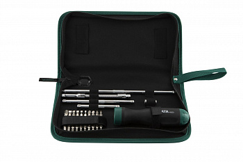 Набор отверток и бит с трещоточной храповой рукояткой 26шт Sata 09343