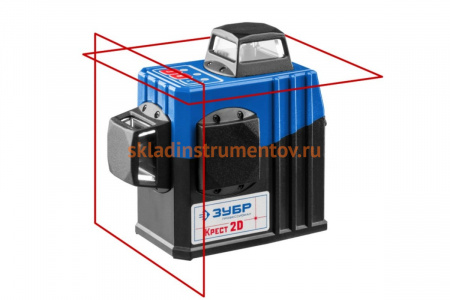 Линейный лазерный нивелир ЗУБР Крест-2D 34907-2