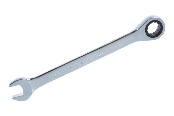 Комбинированный трещоточный ключ 12мм на держателе ЭВРИКА ER-21112H