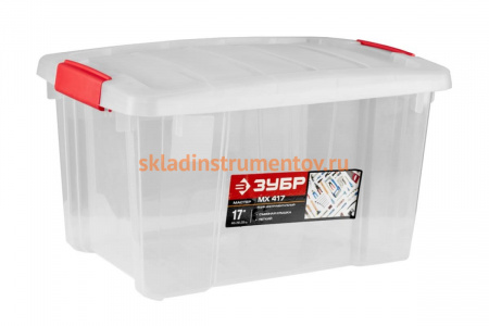 Пластиковый ящик (440x290x160 мм; 17") Зубр МАСТЕР 38182-17