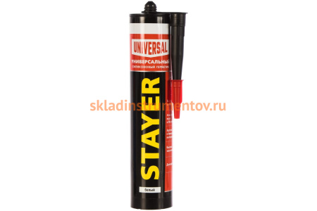Герметик "MASTER" универсальный силиконовый белый (260 мл) STAYER 41213-0_z01